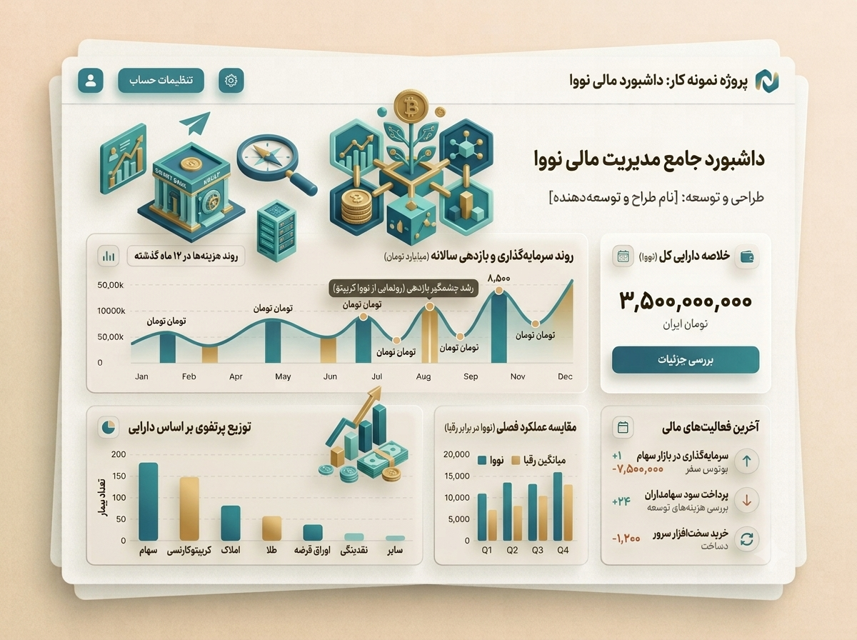 نمونه کار طراحی داشبورد